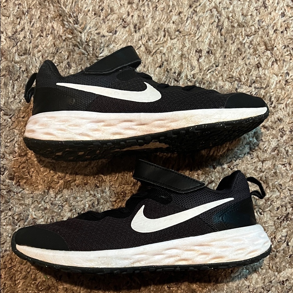 Nike Kids Black and White Athletic Sneakers